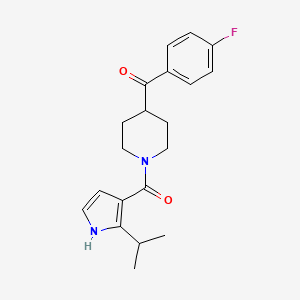 (4-fluorophenyl)-[1-(2-propan-2-yl-1H-pyrrole-3-carbonyl)piperidin-4-yl]methanone