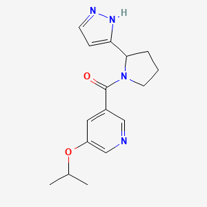 (5-propan-2-yloxypyridin-3-yl)-[2-(1H-pyrazol-5-yl)pyrrolidin-1-yl]methanone