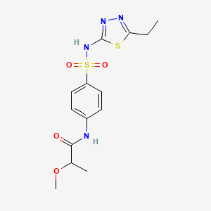 N-[4-[(5-ethyl-1,3,4-thiadiazol-2-yl)sulfamoyl]phenyl]-2-methoxypropanamide