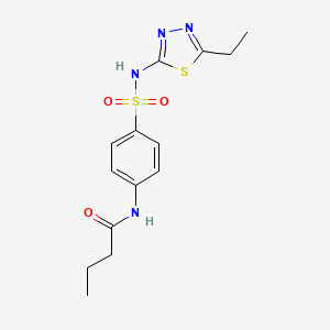 N-[4-[(5-ethyl-1,3,4-thiadiazol-2-yl)sulfamoyl]phenyl]butanamide