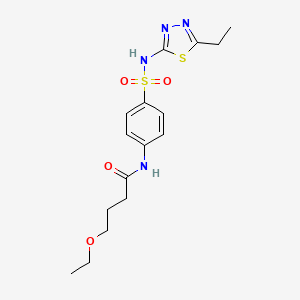 4-ethoxy-N-[4-[(5-ethyl-1,3,4-thiadiazol-2-yl)sulfamoyl]phenyl]butanamide