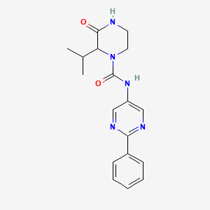 3-oxo-N-(2-phenylpyrimidin-5-yl)-2-propan-2-ylpiperazine-1-carboxamide