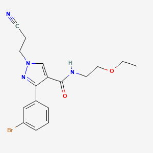 3-(3-bromophenyl)-1-(2-cyanoethyl)-N-(2-ethoxyethyl)pyrazole-4-carboxamide