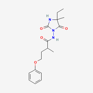 N-(4-ethyl-4-methyl-2,5-dioxoimidazolidin-1-yl)-2-methyl-4-phenoxybutanamide