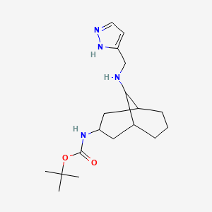 tert-butyl N-[9-(1H-pyrazol-5-ylmethylamino)-3-bicyclo[3.3.1]nonanyl]carbamate