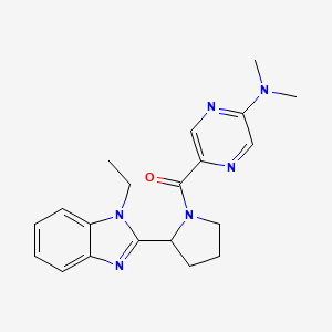 [5-(Dimethylamino)pyrazin-2-yl]-[2-(1-ethylbenzimidazol-2-yl)pyrrolidin-1-yl]methanone