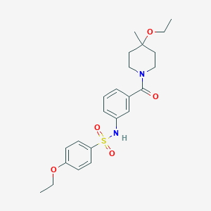 4-ethoxy-N-[3-(4-ethoxy-4-methylpiperidine-1-carbonyl)phenyl]benzenesulfonamide