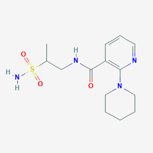 2-piperidin-1-yl-N-(2-sulfamoylpropyl)pyridine-3-carboxamide