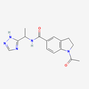 1-acetyl-N-[1-(1H-1,2,4-triazol-5-yl)ethyl]-2,3-dihydroindole-5-carboxamide