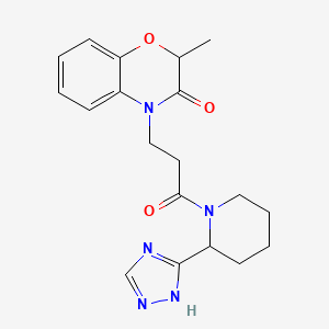 2-methyl-4-[3-oxo-3-[2-(1H-1,2,4-triazol-5-yl)piperidin-1-yl]propyl]-1,4-benzoxazin-3-one