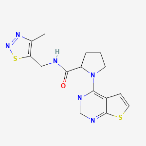 N-[(4-methylthiadiazol-5-yl)methyl]-1-thieno[2,3-d]pyrimidin-4-ylpyrrolidine-2-carboxamide