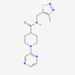 N-[(4-methylthiadiazol-5-yl)methyl]-1-pyrazin-2-ylpiperidine-4-carboxamide