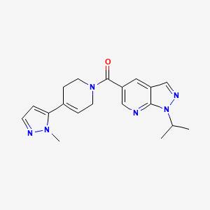 [4-(2-methylpyrazol-3-yl)-3,6-dihydro-2H-pyridin-1-yl]-(1-propan-2-ylpyrazolo[3,4-b]pyridin-5-yl)methanone