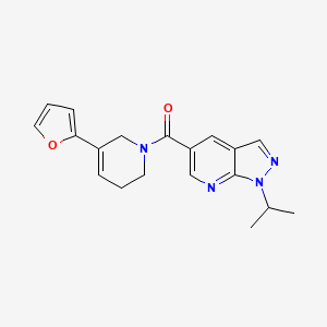 [5-(furan-2-yl)-3,6-dihydro-2H-pyridin-1-yl]-(1-propan-2-ylpyrazolo[3,4-b]pyridin-5-yl)methanone