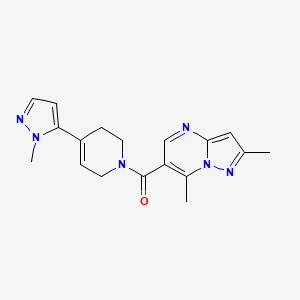 (2,7-dimethylpyrazolo[1,5-a]pyrimidin-6-yl)-[4-(2-methylpyrazol-3-yl)-3,6-dihydro-2H-pyridin-1-yl]methanone