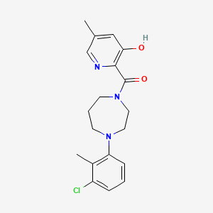 [4-(3-Chloro-2-methylphenyl)-1,4-diazepan-1-yl]-(3-hydroxy-5-methylpyridin-2-yl)methanone