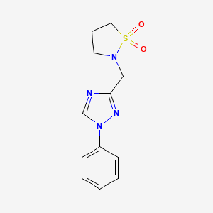 2-[(1-Phenyl-1,2,4-triazol-3-yl)methyl]-1,2-thiazolidine 1,1-dioxide