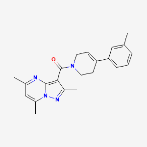 [4-(3-methylphenyl)-3,6-dihydro-2H-pyridin-1-yl]-(2,5,7-trimethylpyrazolo[1,5-a]pyrimidin-3-yl)methanone