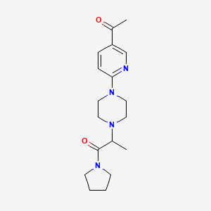 2-[4-(5-Acetylpyridin-2-yl)piperazin-1-yl]-1-pyrrolidin-1-ylpropan-1-one