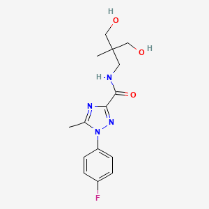 molecular formula C15H19FN4O3 B6962655 1-(4-fluorophenyl)-N-[3-hydroxy-2-(hydroxymethyl)-2-methylpropyl]-5-methyl-1,2,4-triazole-3-carboxamide 