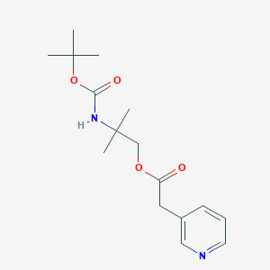 [2-Methyl-2-[(2-methylpropan-2-yl)oxycarbonylamino]propyl] 2-pyridin-3-ylacetate