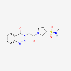 N-ethyl-1-[2-(4-oxo-1,2,3-benzotriazin-3-yl)acetyl]pyrrolidine-3-sulfonamide