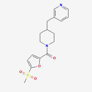 molecular formula C17H20N2O4S B6962726 (5-Methylsulfonylfuran-2-yl)-[4-(pyridin-3-ylmethyl)piperidin-1-yl]methanone 