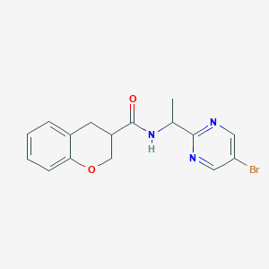 N-[1-(5-bromopyrimidin-2-yl)ethyl]-3,4-dihydro-2H-chromene-3-carboxamide