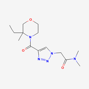 2-[4-(3-ethyl-3-methylmorpholine-4-carbonyl)triazol-1-yl]-N,N-dimethylacetamide