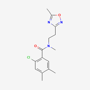 2-chloro-N,4,5-trimethyl-N-[2-(5-methyl-1,2,4-oxadiazol-3-yl)ethyl]benzamide