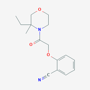 2-[2-(3-Ethyl-3-methylmorpholin-4-yl)-2-oxoethoxy]benzonitrile