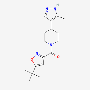 (5-tert-butyl-1,2-oxazol-3-yl)-[4-(5-methyl-1H-pyrazol-4-yl)piperidin-1-yl]methanone