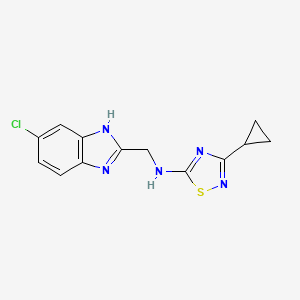 N-[(6-chloro-1H-benzimidazol-2-yl)methyl]-3-cyclopropyl-1,2,4-thiadiazol-5-amine