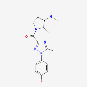 [3-(Dimethylamino)-2-methylpyrrolidin-1-yl]-[1-(4-fluorophenyl)-5-methyl-1,2,4-triazol-3-yl]methanone