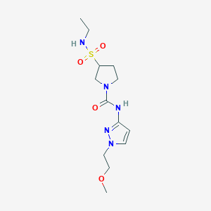 molecular formula C13H23N5O4S B6962839 3-(ethylsulfamoyl)-N-[1-(2-methoxyethyl)pyrazol-3-yl]pyrrolidine-1-carboxamide 