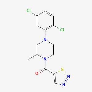 [4-(2,5-Dichlorophenyl)-2-methylpiperazin-1-yl]-(thiadiazol-5-yl)methanone