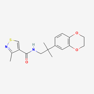 N-[2-(2,3-dihydro-1,4-benzodioxin-6-yl)-2-methylpropyl]-3-methyl-1,2-thiazole-4-carboxamide