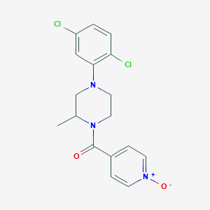 [4-(2,5-Dichlorophenyl)-2-methylpiperazin-1-yl]-(1-oxidopyridin-1-ium-4-yl)methanone