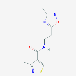 3-methyl-N-[2-(3-methyl-1,2,4-oxadiazol-5-yl)ethyl]-1,2-thiazole-4-carboxamide