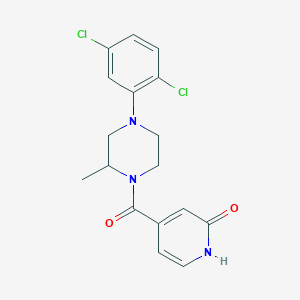 molecular formula C17H17Cl2N3O2 B6962853 4-[4-(2,5-dichlorophenyl)-2-methylpiperazine-1-carbonyl]-1H-pyridin-2-one 