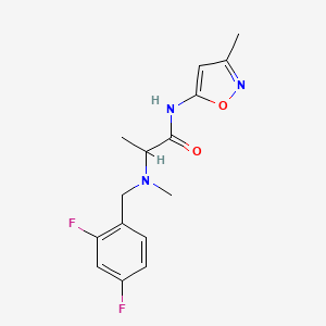 2-[(2,4-difluorophenyl)methyl-methylamino]-N-(3-methyl-1,2-oxazol-5-yl)propanamide