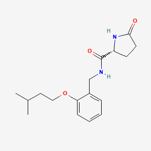 (2R)-N-[[2-(3-methylbutoxy)phenyl]methyl]-5-oxopyrrolidine-2-carboxamide