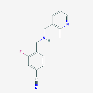 3-Fluoro-4-[[(2-methylpyridin-3-yl)methylamino]methyl]benzonitrile