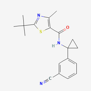 2-tert-butyl-N-[1-(3-cyanophenyl)cyclopropyl]-4-methyl-1,3-thiazole-5-carboxamide