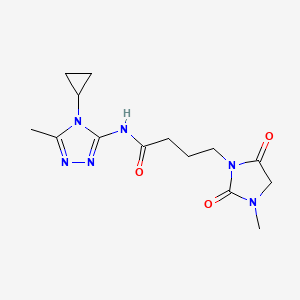 N-(4-cyclopropyl-5-methyl-1,2,4-triazol-3-yl)-4-(3-methyl-2,5-dioxoimidazolidin-1-yl)butanamide