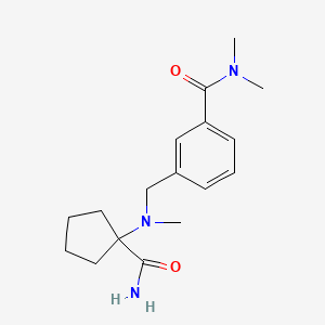 molecular formula C17H25N3O2 B6962928 3-[[(1-carbamoylcyclopentyl)-methylamino]methyl]-N,N-dimethylbenzamide 