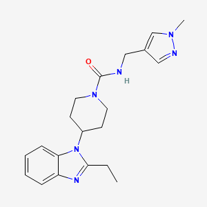 4-(2-ethylbenzimidazol-1-yl)-N-[(1-methylpyrazol-4-yl)methyl]piperidine-1-carboxamide