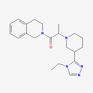 1-(3,4-dihydro-1H-isoquinolin-2-yl)-2-[3-(4-ethyl-1,2,4-triazol-3-yl)piperidin-1-yl]propan-1-one