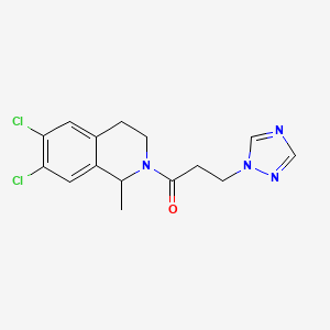 1-(6,7-dichloro-1-methyl-3,4-dihydro-1H-isoquinolin-2-yl)-3-(1,2,4-triazol-1-yl)propan-1-one