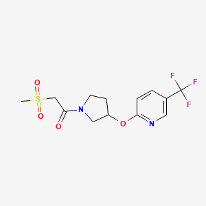 2-Methylsulfonyl-1-[3-[5-(trifluoromethyl)pyridin-2-yl]oxypyrrolidin-1-yl]ethanone